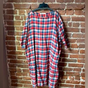Creatures Of Comfort flannel plaid dress. Size XS